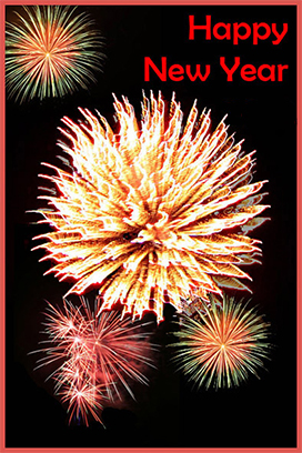 Happy New Yeara with firework