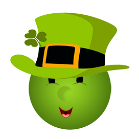 happy St. Patrick's Day smiley clipart