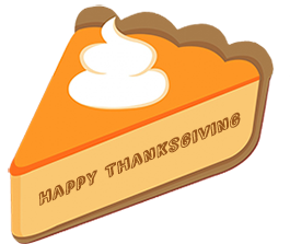 happy thanksgiving pie slice