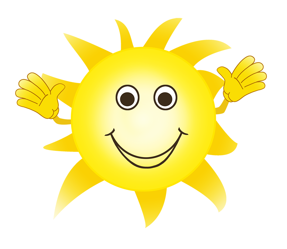 Happy sun smiling clip art