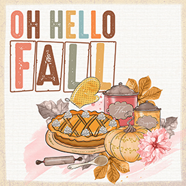 Hello fall clipart