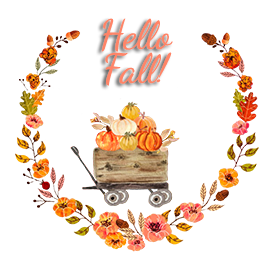 Hello fall wreath with pumpkins