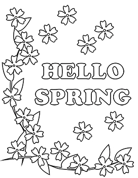 hello spring page wtih flowers
