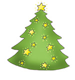 holiday clip art Christmas tree star