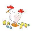 holiday clipart easter hen chickens