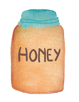 honey jar clipart watercolor
