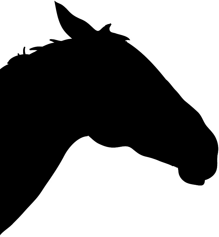 head of racing horse silhouette