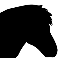 Horse head silhouette