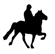 horse silhouette with horseman