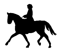 Horseman and horse silhouette