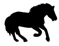 Running horse silhouette