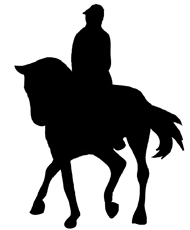 Horse and horseman silhouette