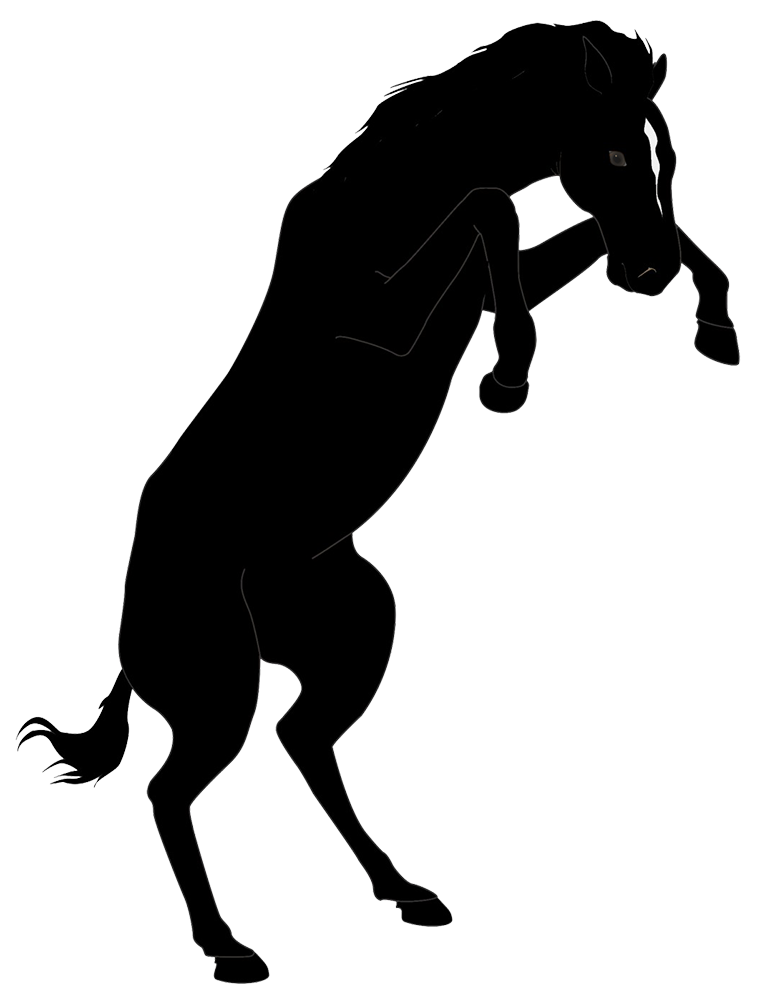 horse standing silhouette