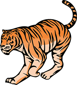 hunting tiger clipart