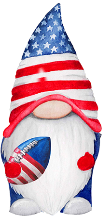 independence day Gnome with baseball