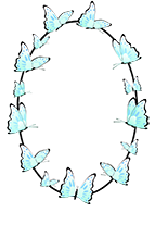 butterflly border clipart blue