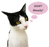 funny New Year clipart cat