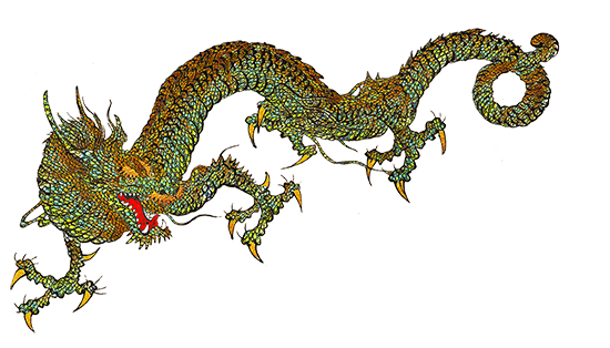Japanese gold dragon