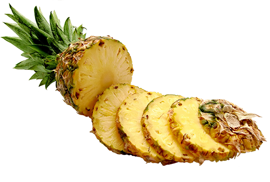 juicy pineapple sliced clipart