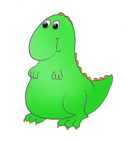 cute dinosaur green