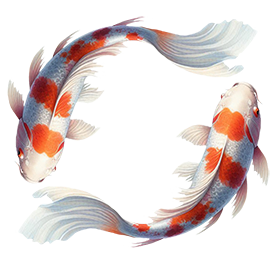 Koi fish circle clip art