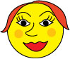 lady smiley face clipart