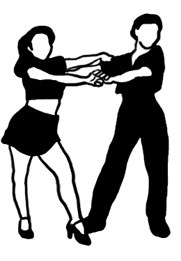 latin dancer silhouette black white