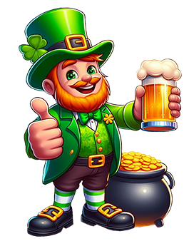 leprechaun clipart with beer