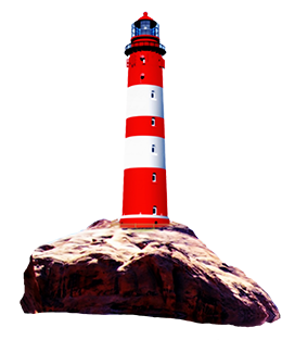 lighthouse on a rock