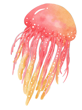 lion's mane jellyfish watercolor