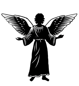 male angel silhouette