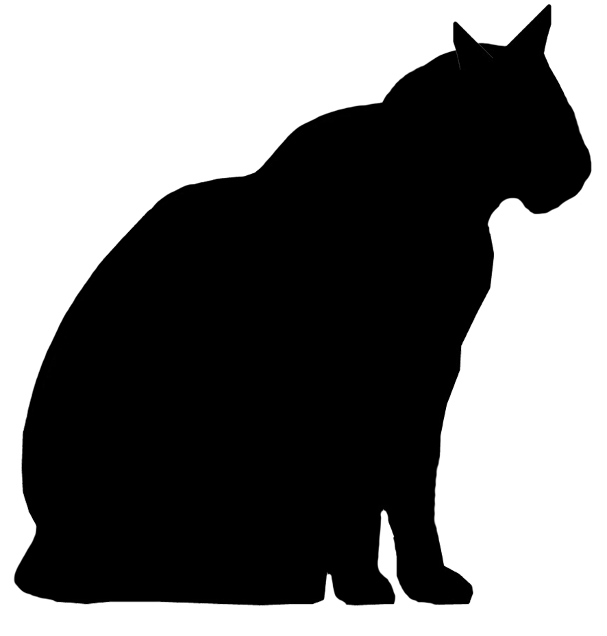 male cat silhouette