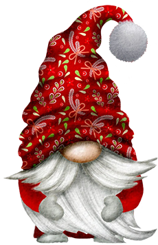 male Christmas gnome clipart