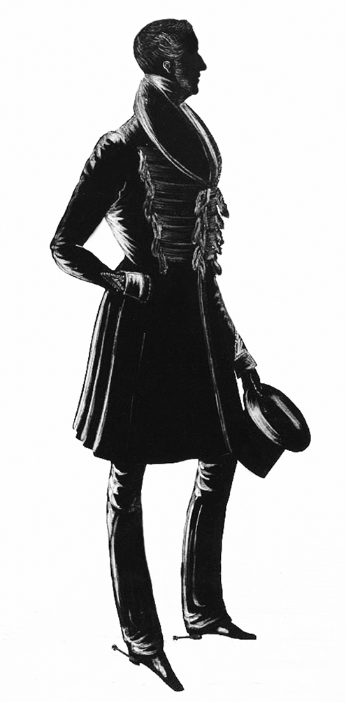 Gentleman Victorian era silhouette
