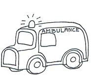 Medical clipart ambulance black white