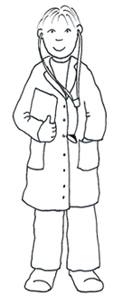 medical clipart male doctor sketch