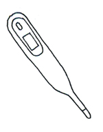 medical images thermometer sketch