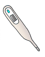 medical clipart thermometer color