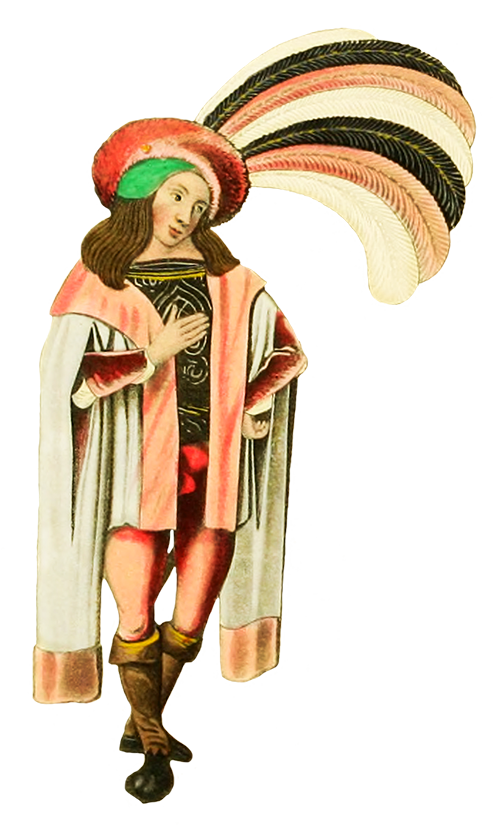 man in medieval clothes and hat