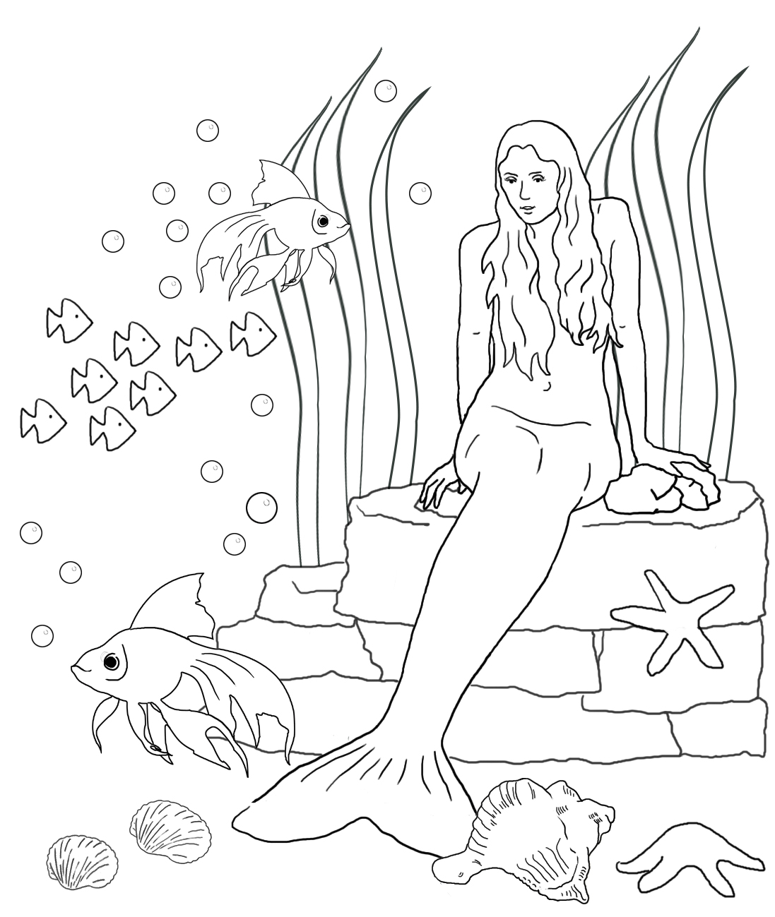 Mermaid Coloring Pages