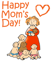 mothers day graphic many children different colors