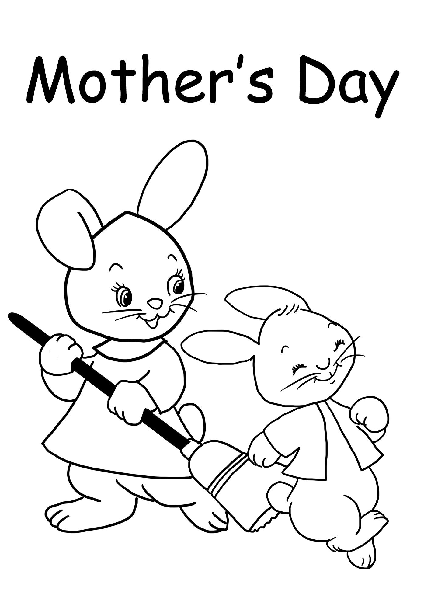 Cute Mother's Day with bunnies