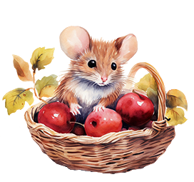 mouse in fruit basket