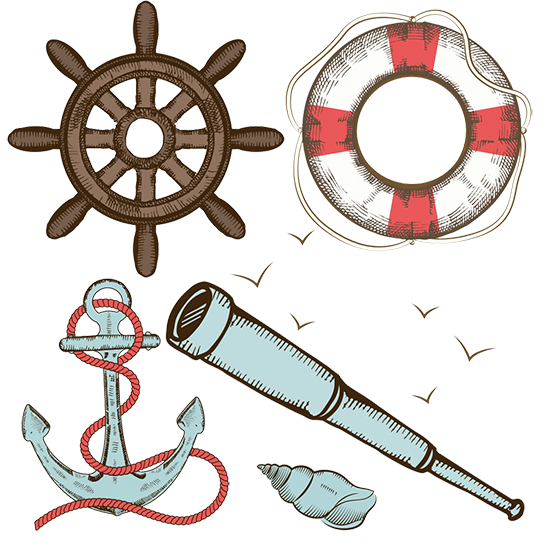 vintage nautical elements