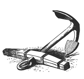 old anchor drawing black white 