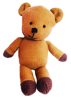 old knitted teddy bear