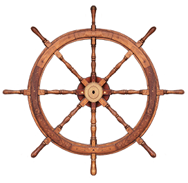 original ship's steering wheel clipart