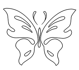 outlined butterfly coloring sheet