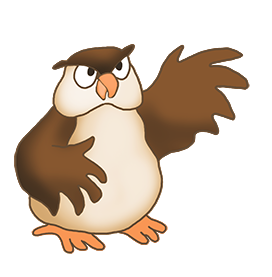 pointing cartoon owl