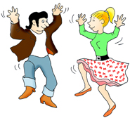 dancing twist party clipart
